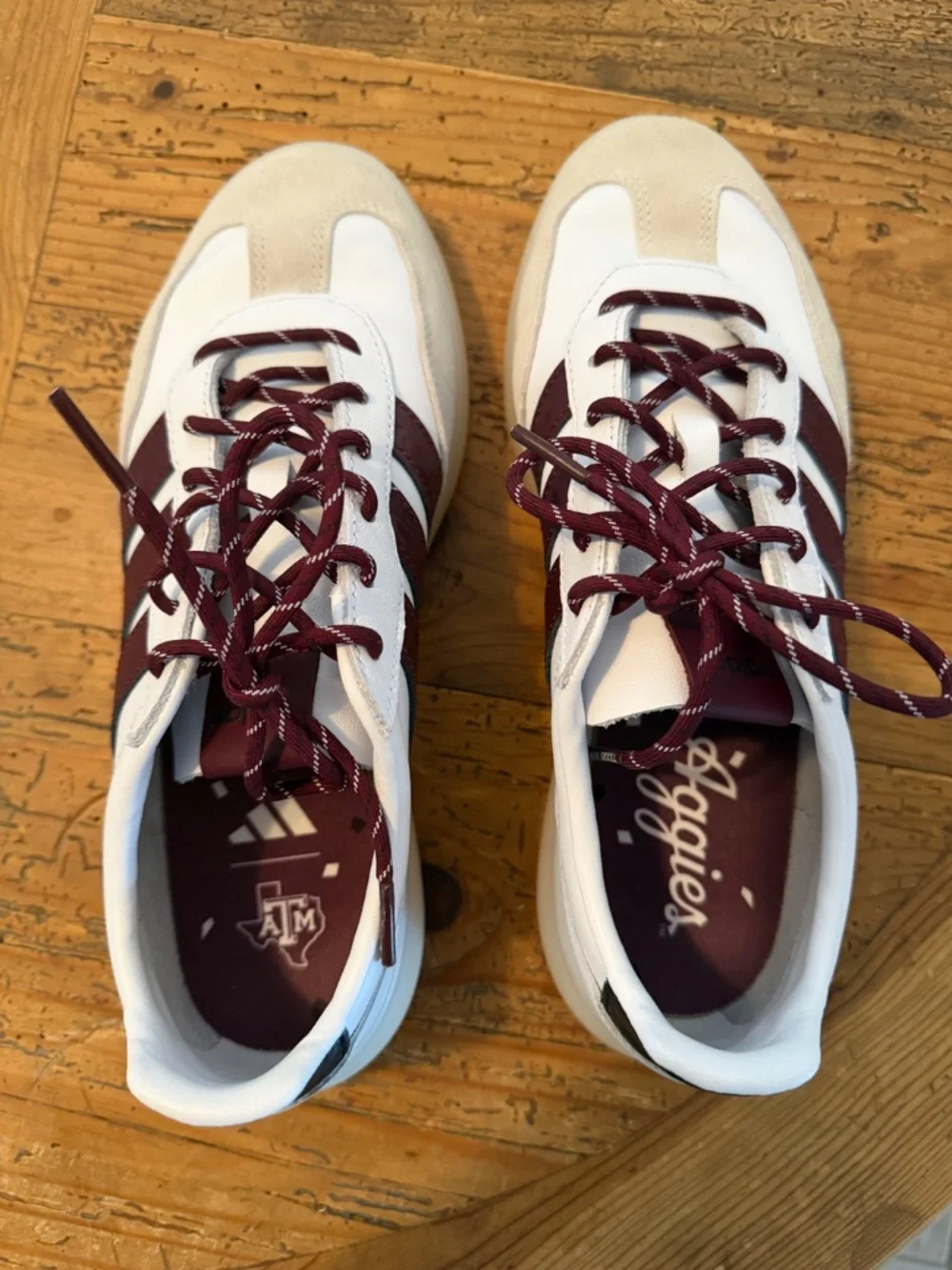 Adidas Maroon & White Barreda Decode Confetti Shoes Men 8/Women's 9.5